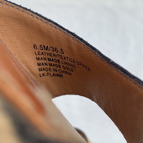 Lucky Brand Flairr Blue Leather Espadrilles Sandals - Picture 12 of 12